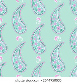 Elegante patrón de paisley para el fondo de Fondo de pantalla y textil hermoso paisley se originó en Persia y paisley es popular en Irán India Escocia este diseño de paisley es bueno para la bufanda de vestir rida