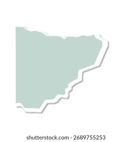 Elegant pale blue abstract shape with subtle shadow effect, modern minimalist design element
