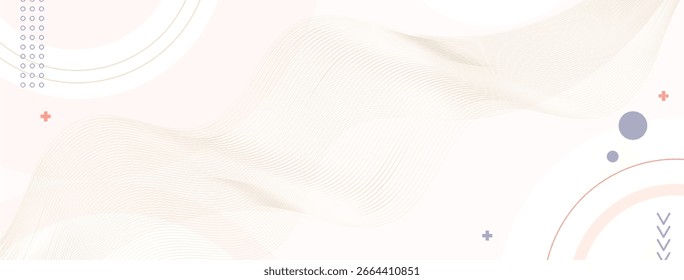 Elegant pale-colored flat design background with abstract elements and contemporary style