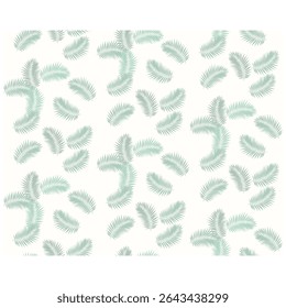 Elegant Palm Leaf Seamless Pattern, Tropical Botanical Vector Background for Wallpaper and Fabric
