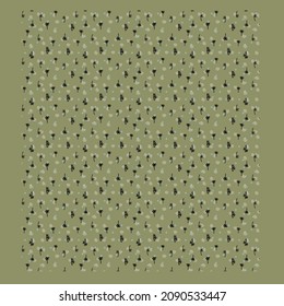 Elegant palm tree pattern in small  flowers. Liberty style. Floral seamless background for fashion prints. vector illustration