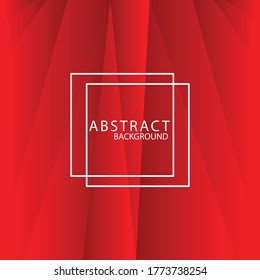 Elegant paper cut red wave banner background. Design template vector