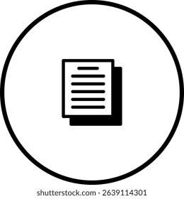 Elegant paper document icon design, perfect for modern interfaces and presentations