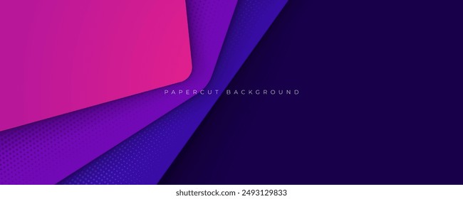 Elegant papercut background design texture layers decorative vector