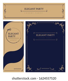 Elegant party invitation design frames