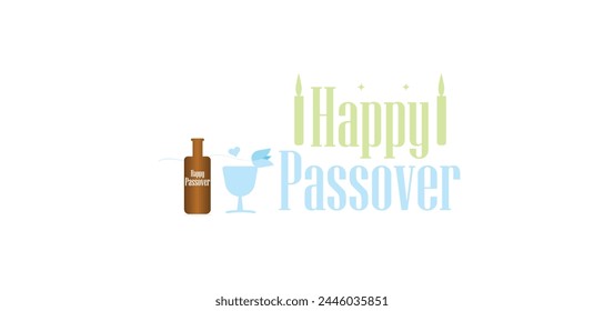 Elegant Passover Artwork And White background