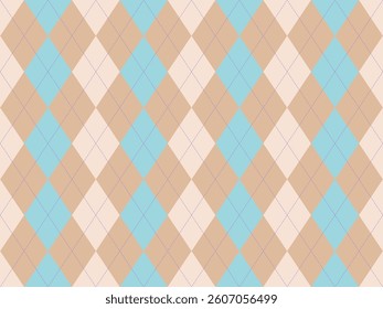 Elegant pastel argyle pattern.  Perfect for backgrounds, textile designs, or stationery.  Subtle color palette evokes feelings of sophistication and calm.