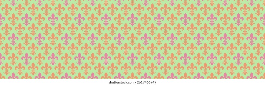 Elegant pastel fleurdelis pattern.  Perfect for website backgrounds, textile design, stationery, or branding projects.