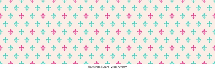 Elegant pastel fleurdelis pattern.  Perfect for backgrounds, textiles, or websites.  This charming design offers a touch of vintage sophistication and feminine appeal.