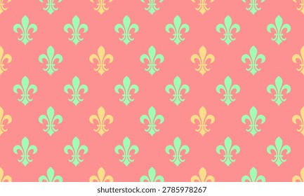 Elegant pastel fleurdelis pattern.  Perfect for websites, stationery, textiles, and branding projects.
