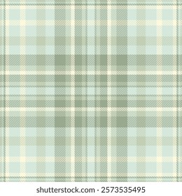 Elegant pastel green and cream plaid pattern.  Perfect for textile design, website backgrounds, or scrapbooking projects.  Subtle yet stylish, this seamless texture offers a versatile backdrop.