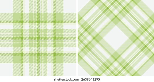 Elegant pastel green plaid patterns.  Perfect for textile design, website backgrounds, or springthemed projects.  Subtle textures and versatile color scheme evoke feelings of freshness and calm.