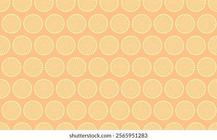 Elegant pastel peach background featuring a repeating pattern of swirling circular designs. Perfect for textile prints, website backgrounds, or stationery.