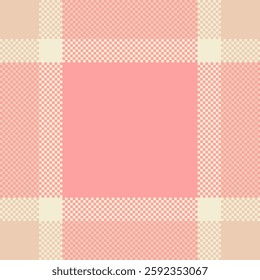 Elegant pastel pink and cream plaid pattern.  Perfect for backgrounds, textile designs, or feminine branding.  Subtle texture adds visual interest.