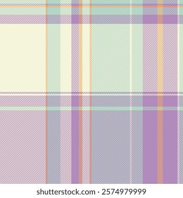 Elegant pastel plaid pattern featuring soft purple, mint green, and beige tones.  Ideal for textile design, fashion, stationery, and website backgrounds.