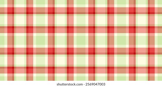 Elegant pastel plaid pattern in red, pink, and green hues. Perfect for textile design, backgrounds, wrapping paper, or scrapbooking projects.  Clean, seamless repeat for versatile use.