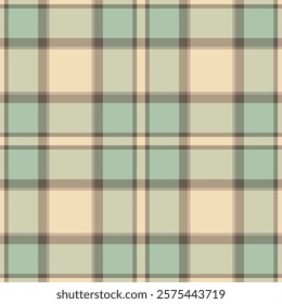 Elegant pastel plaid pattern. Soft beige, green, and brown hues create a calming and versatile design perfect for textile prints, website backgrounds, or packaging.