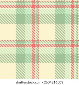 Elegant pastel plaid pattern in soft greens, corals, and cream.  Ideal for textile design, wallpaper, or website backgrounds.  Subtle yet stylish, conveying a sense of calm and sophistication.