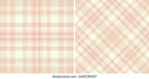 Elegant pastel plaid patterns, perfect for textile design, fashion, or website backgrounds.  Two distinct yet harmonious designs offer versatile options for a soft, sophisticated aesthetic.