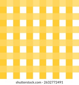 Elegant pastel yellow gingham pattern. Vector illustration squares or rhombus for fabric, napkin, plaid, tablecloths, towel, clothes, linen, dresses, bedding blankets quilts
