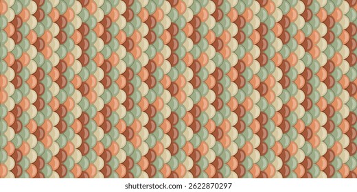 Elegant pasteltoned geometric pattern, featuring a seamless design of overlapping scales. Ideal for backgrounds, textiles, and website design.