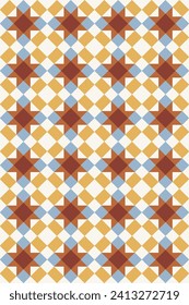Elegant patchwork seamless pattern. Vector illustration.