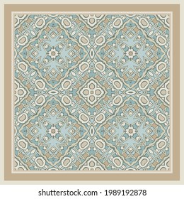 Decoración elegante de color beige azul para la decoración. Papel de papel, azulejos, textiles, pañuelos, pañuelos. Marco.