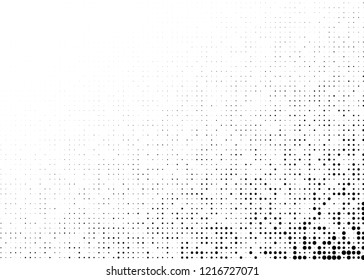 Elegant pattern with black polka dots of small and large scale. Splatter background. Black glitter blow explosion and splats on white. Grunge texture. Vector illustration