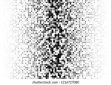 Elegant pattern with black polka dots of small and large scale. Splatter background. Black glitter blow explosion and splats on white. Grunge texture. Vector illustration