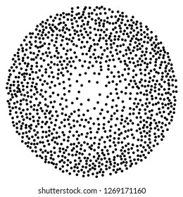 Elegant pattern with black polka dots. Splatter background. Black glitter blow explosion and splats on white. Grunge texture. Vector illustration