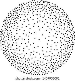 Elegant pattern with black polka dots of same scale. Splatter background. Black glitter blow explosion and splats on white. Grunge texture. Vector illustration