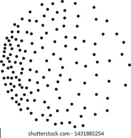 Elegant pattern with black polka dots. Splatter background. Black glitter blow explosion and splats on white. Grunge texture. Vector illustration