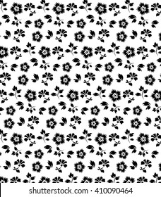 Elegant pattern with classic flowers tracery on a white background. Vintage style.