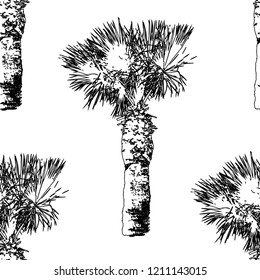 Elegant pattern with decorative palm trees, design elements. Exotic pattern for invitations, greeting cards, scrapbooking, print, gift wrap, manufacturing