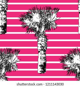 Elegant pattern with decorative palm trees, design elements. Exotic pattern for invitations, greeting cards, scrapbooking, print, gift wrap, manufacturing