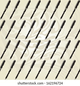elegant pattern with decorative pens for your design