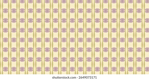 Elegante padrão com linhas verdes verticais e formas florais de malva em cluster. Ótimo para fundos vintage, impressões têxteis ou papel de parede. Tom vintage e simetria.