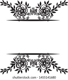 Elegant pattern with flower vintage style, design wallpaper greeting card. Vector
