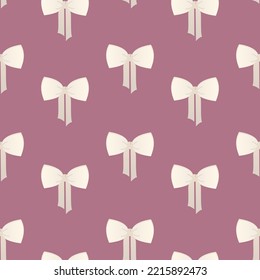 elegant pattern of flowers and bows