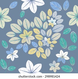 Elegant pattern with flowers and heart. 
Template for your designs.