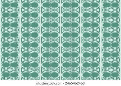 Elegant Pattern Green Background Illustration