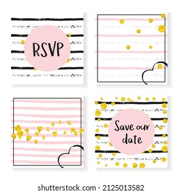 Elegant Pattern. Hand Drawn Particles Set. Black Retro Brochure. White Nursery Stardust. Scatter Offer. Stripe Winter Element. Golden Abstract Paint. Stripe Elegant Pattern