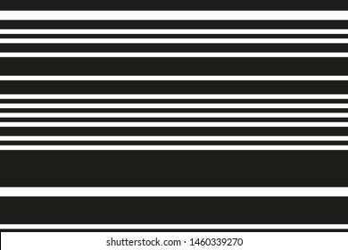 Elegant pattern with horizontal black and white lines. Seamless background. Design fo fabric print, wallpapers, civers