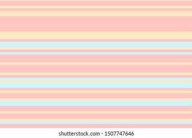 Elegant pattern with horizontal lines of pale blue, pink and beige. Vector illustration
