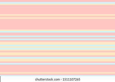 Elegant pattern with horizontal lines of pale blue, pink and beige. Vector illustration
