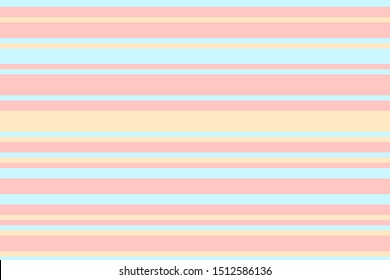 Elegant pattern with horizontal lines of pale blue, pink and beige. Vector illustration

