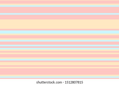 Elegant pattern with horizontal lines of pale blue, pink and beige. Vector illustration
