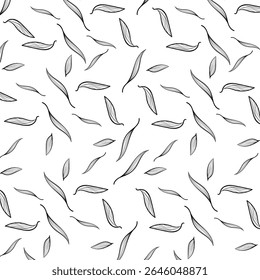Elegante padrão com folhas, elementos de design. Padrão floral para convites, cartões, impressão, envoltório de presente, fabricação, têxtil, tecido, papéis de parede