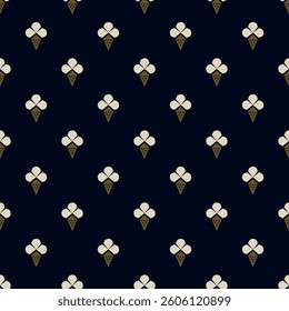 Elegant pattern modern fashion background vanilla ice-cream design. Abstract round shape geometric motif vector graphic. High resolution image digital illustration. Easy to recolor allover print block