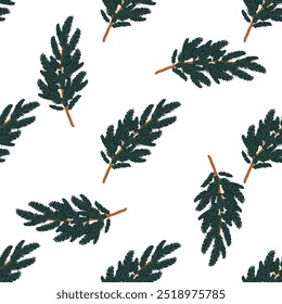 An Elegant Pattern of Pine Branches Perfect for Various Seasonal Designs and Themes